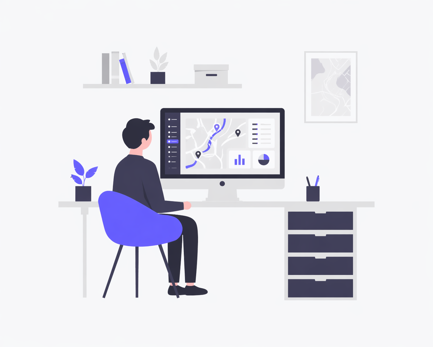 Login GIS Illustration